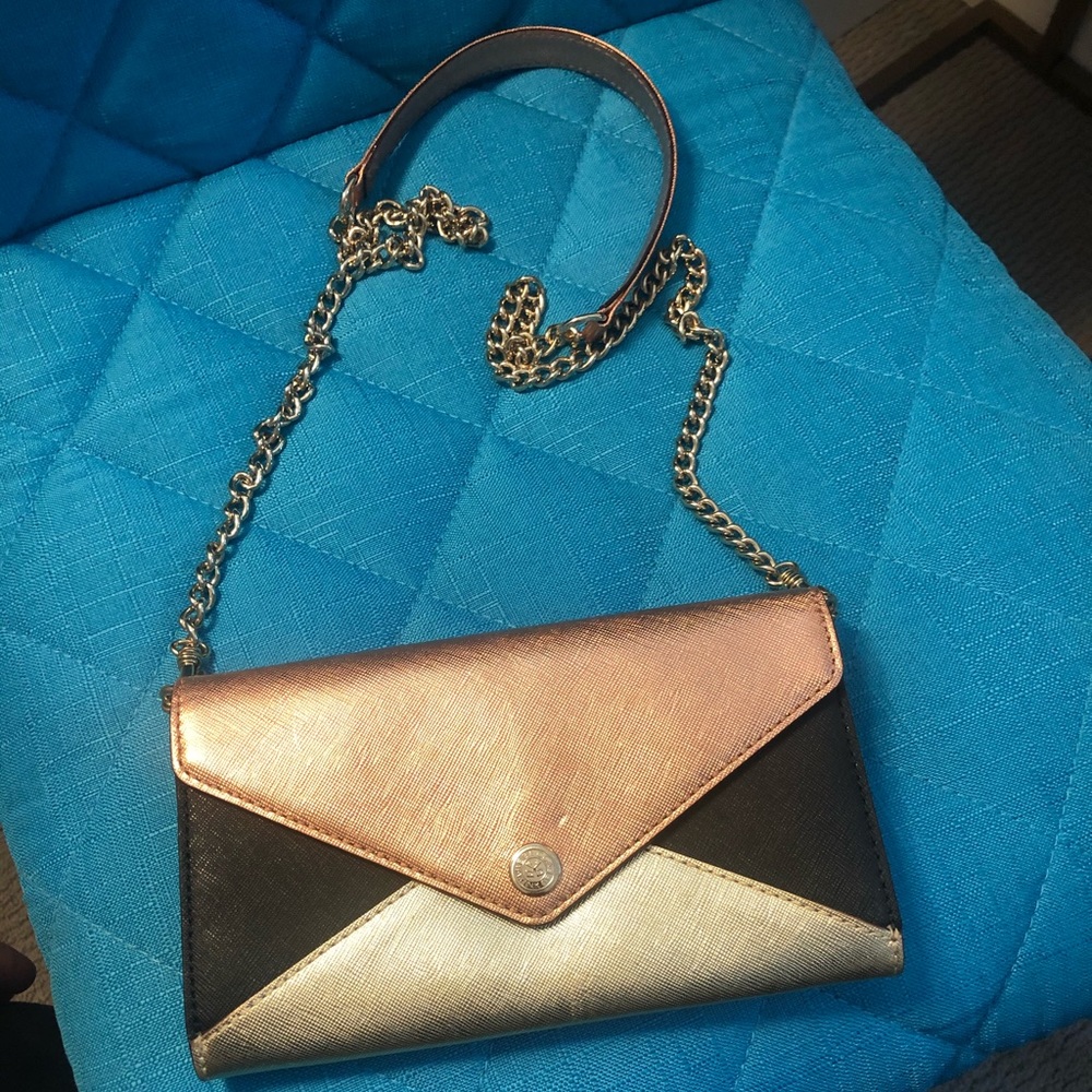 RARE Rebecca Minkoff Rose Gold Wallet on a Chain